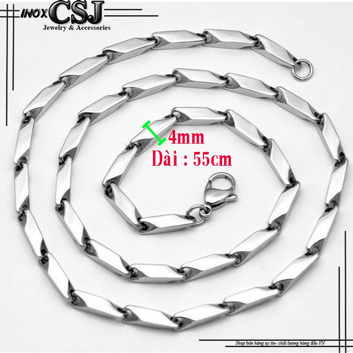 DÂY CHUYỀN INOX NAM HỎA TIỄN 4LY TRƠN DN039