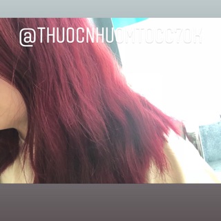 THUỐC NHUỘM TÍM ĐỎ ( tặng trợ nhuộm + găng tay)