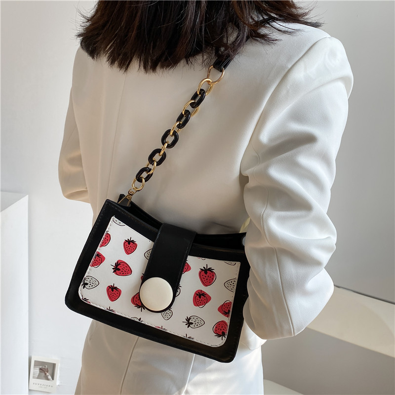 Túi Đeo Vai Nữ In Hình Quả Dâu Xinh Xắn