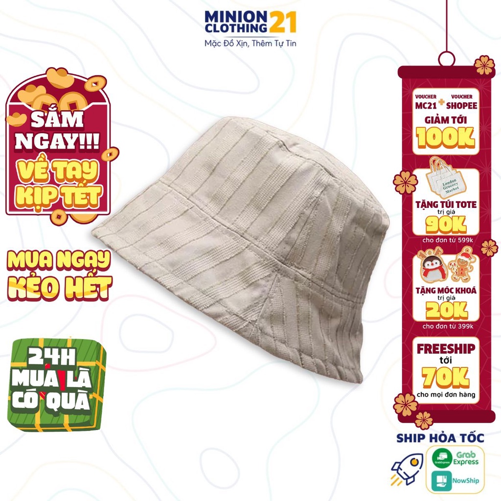 Nón bucket vành cụp tua rua MINION CLOTHING Unisex nam nữ Ulzzang Streetwear Hàn Quốc mũ form đẹp xịn M3004