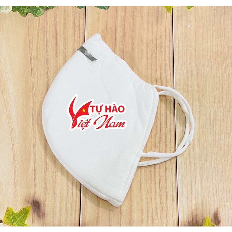 Khẩu trang logo cờ Việt Nam /khẩu trang chống bụi in hình cờ Việt Nam