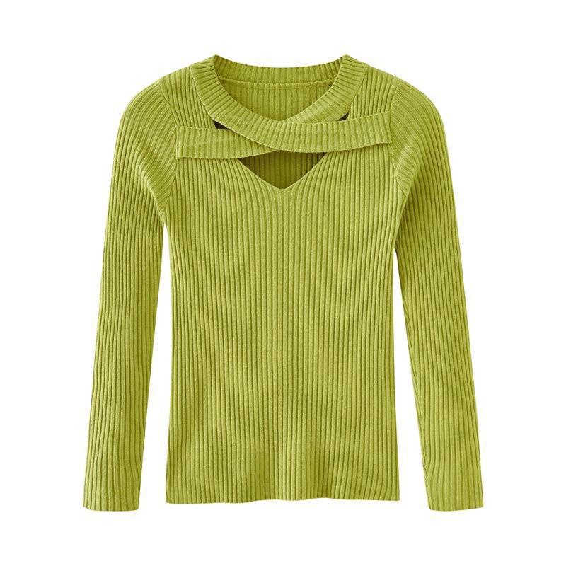 IELGY   Áo sweater Dệt Kim Phong Cách Phương Tây Cho Nữ