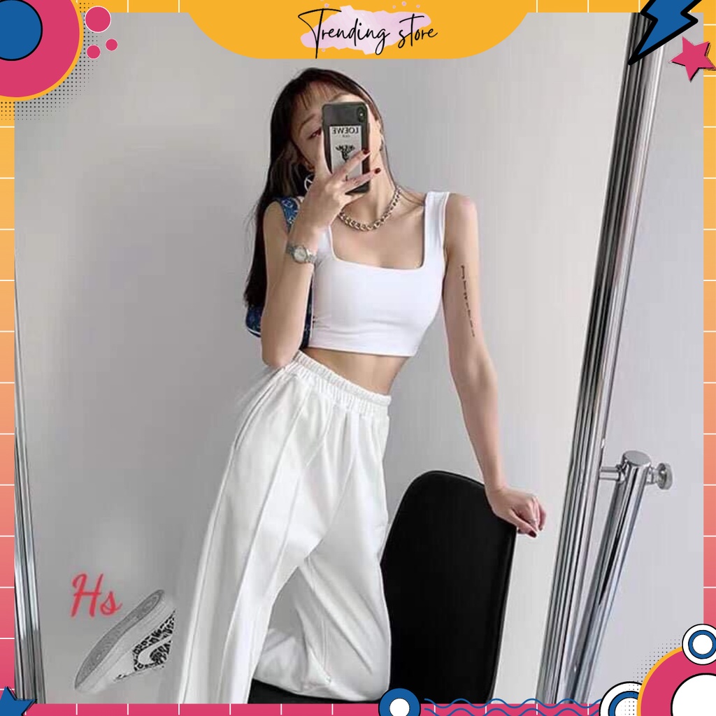 [Trending Store Z] Áo Croptop Nữ 3 Lỗ Cổ Vuông B023