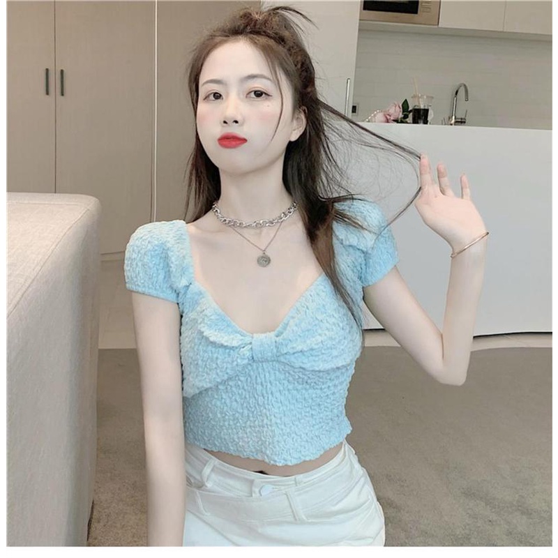 Áo Thun Ngắn Tay Cổ Chữ V Thời Trang Mùa Hè Dễ Phối Đồ