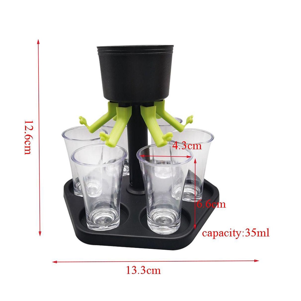 Bộ Phễu Rót Rượu 6 Ống Bằng PE Sáng Tạo Cho Bartender