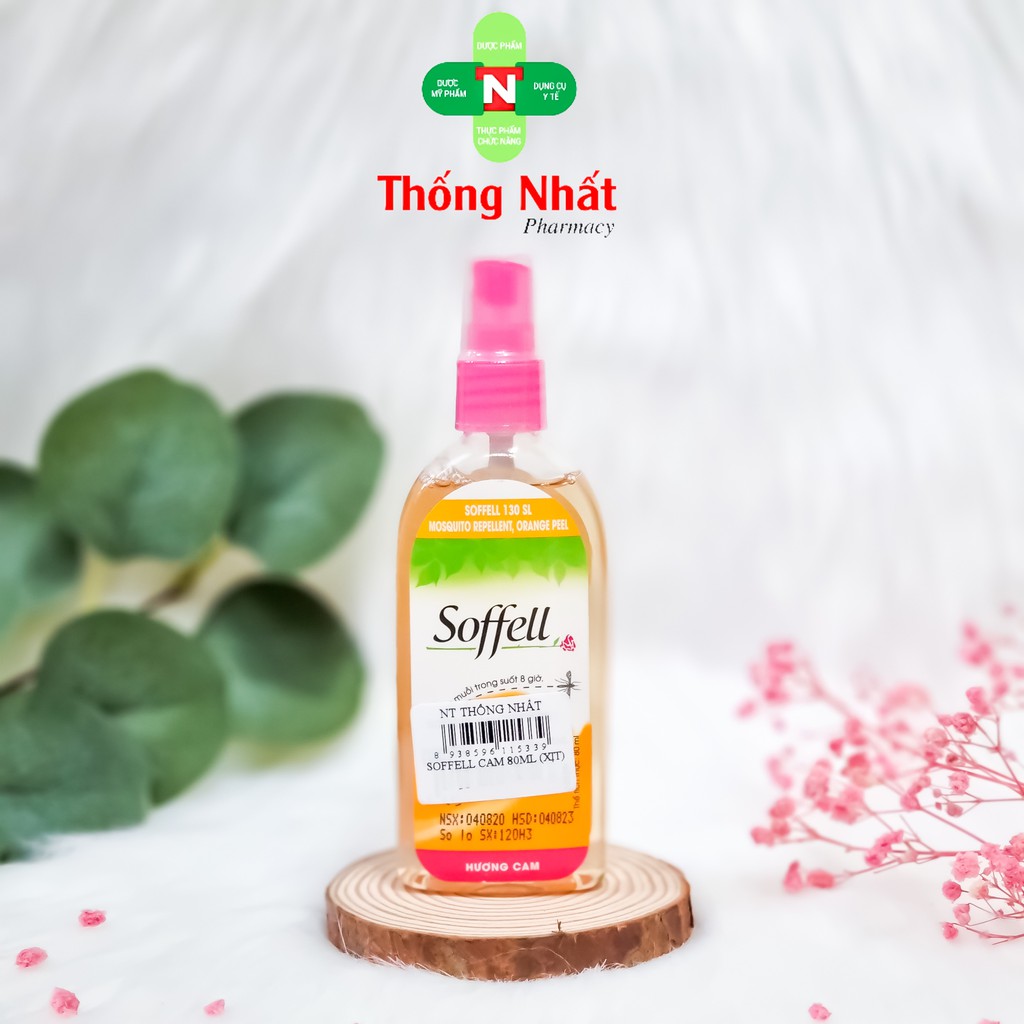 Soffell dạng xịt xua đuổi chống muỗi cho da hiệu quả suốt 10 giờ cho bé và người lớn 80ml Sofell