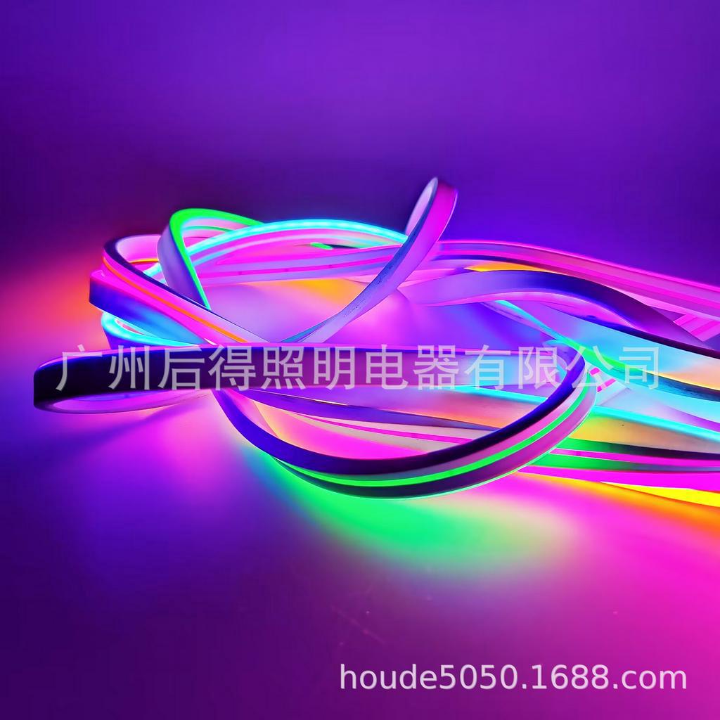 Led neon full 6x12mm nháy đuổi nhiều hiệu ứng cuộn 5m Led cuộn neon full Color 16 triệu chạy hiệu ứng