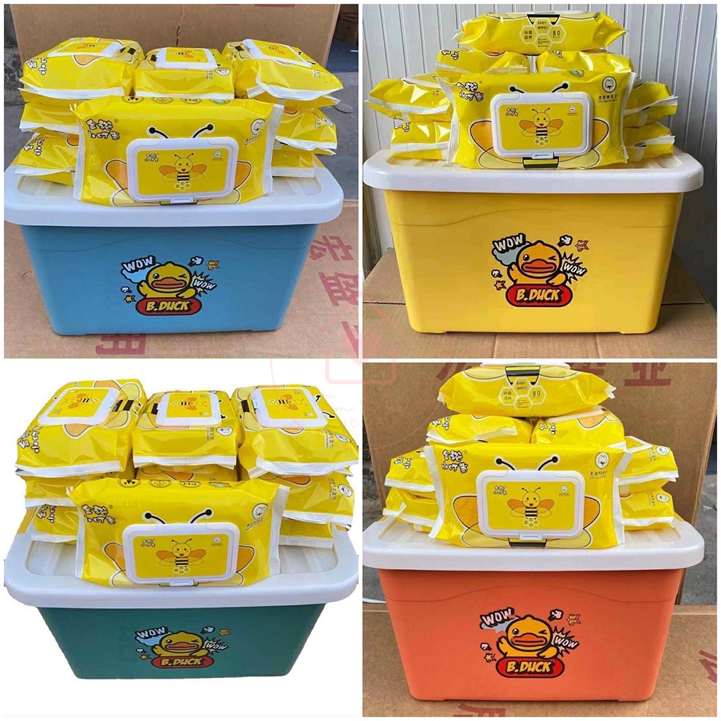Khăn Ướt Con Ong Kèm Thùng Nhựa, Khăn Ướt Con Vịt B Duck – Tâm An Home