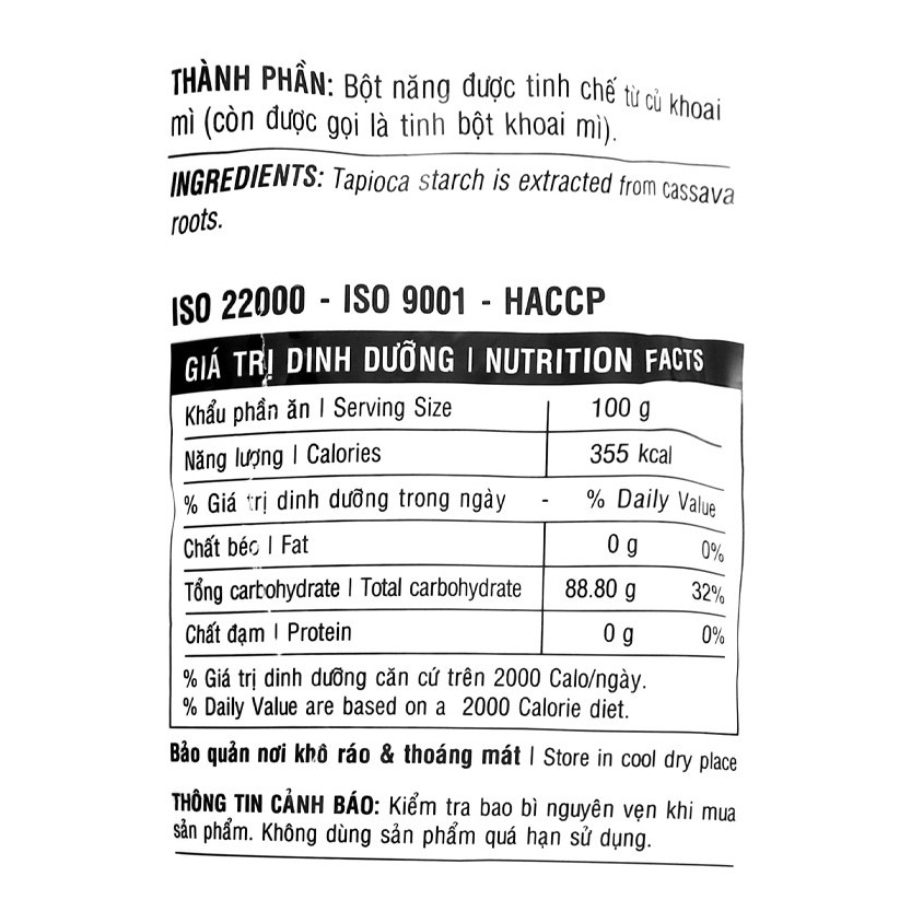 Bột Năng Tài Ký gói 1kg