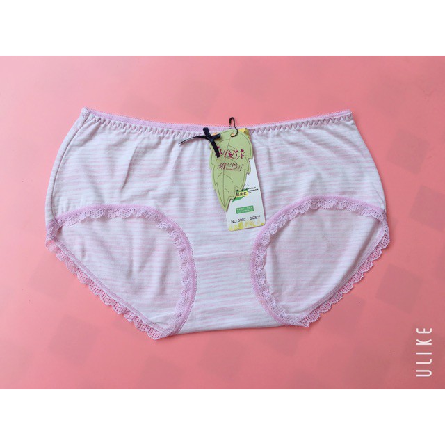 COMBO 10 QUẦN LÓT NỮ COTTON KẺ VIỀN REN HÀNG CỰC ĐẸP | BigBuy360 - bigbuy360.vn