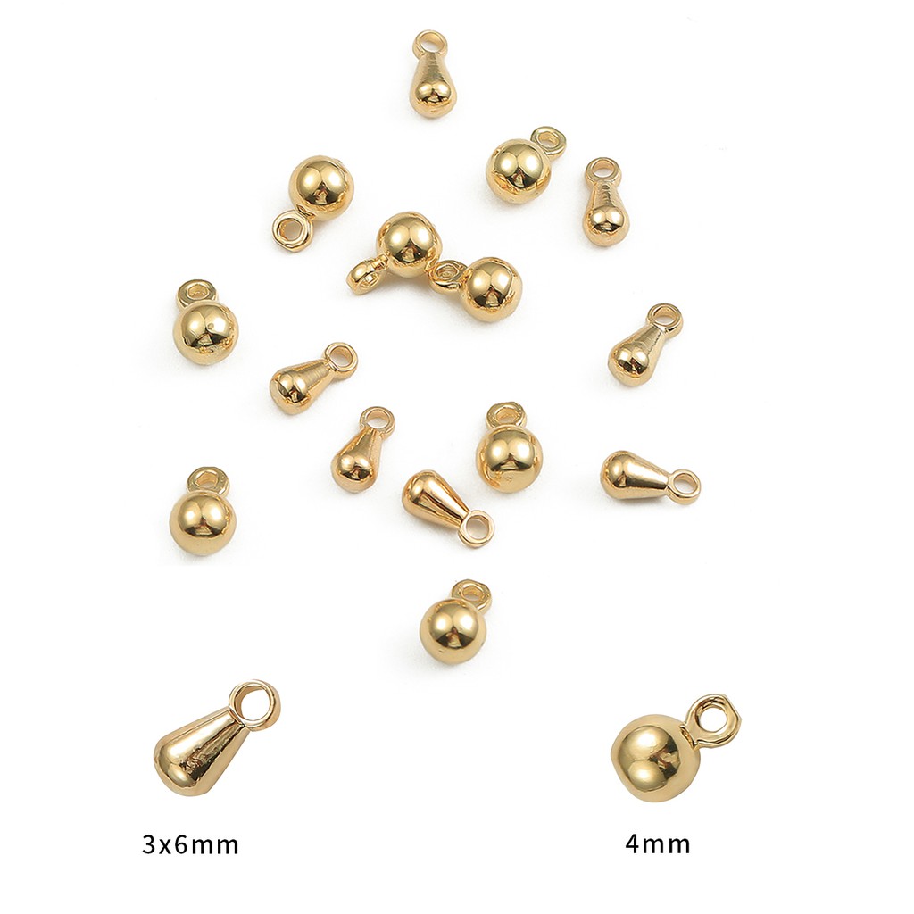 Hạt Cườm Beadia Hình Giọt Nước Mạ Vàng 18K Dùng Làm Trang Sức Thủ Công