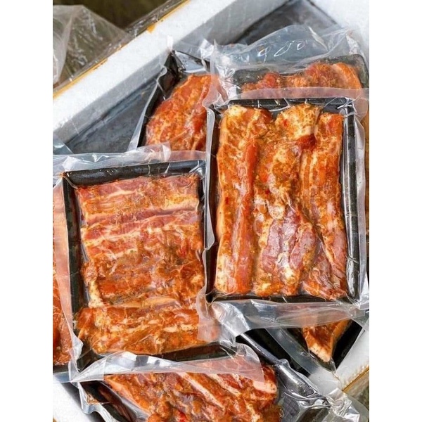 (HCM - CHỈ GIAO HỎA TỐC) Ba Rọi Ướp Xả 1 Nắng khay 500gr