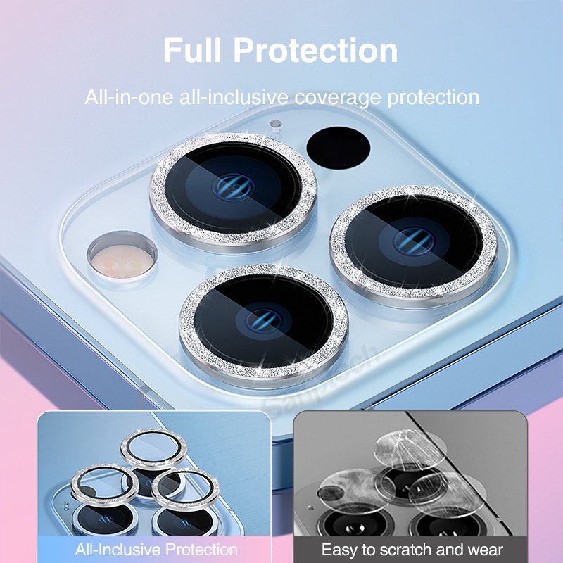 Ốp Điện Thoại Kim Tuyến Bảo Vệ Ống Kính Máy Ảnh Cho i-P Phone11 / 11Pro / 11Pro Max / 12 / 12Mini / 12Pro / 12Pro Max