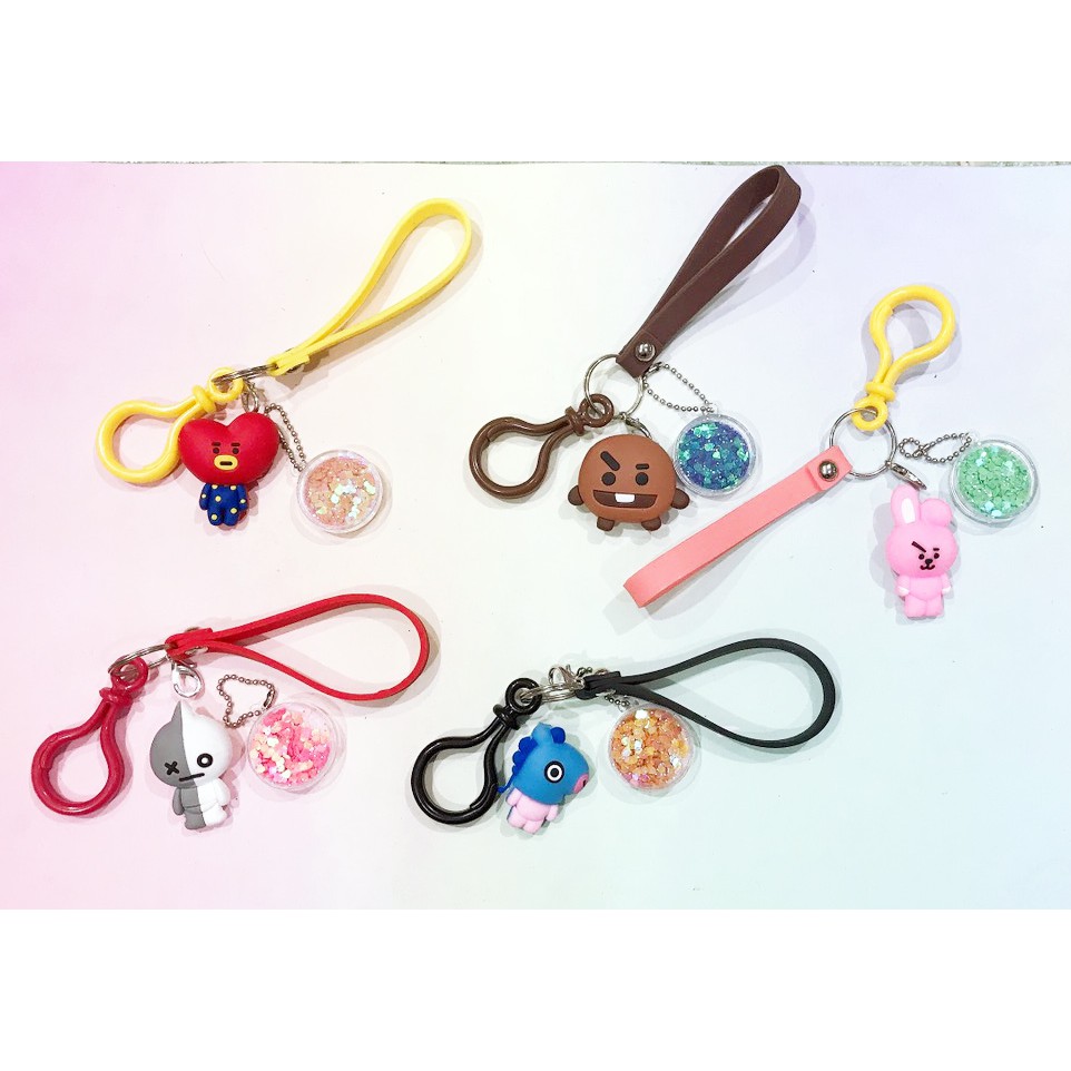 Móc khoá bangtan kim tuyến MKT1 móc khoá army cute dễ thương kpop bangtan idol hoạt hình