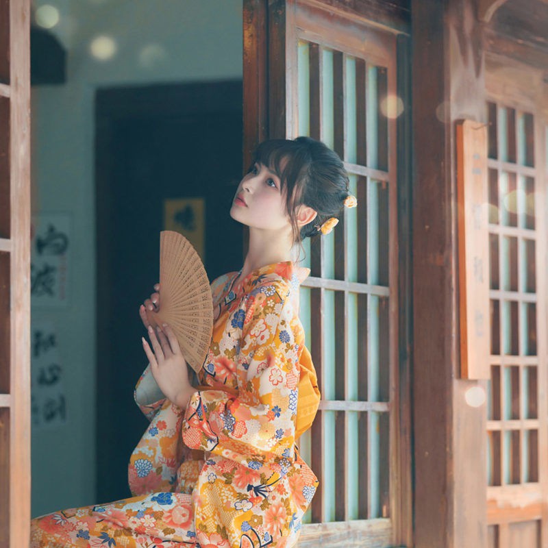 Bộ Đồ Kimono Cách Tân Phong Cách Nhật Bản Cho Nữ
