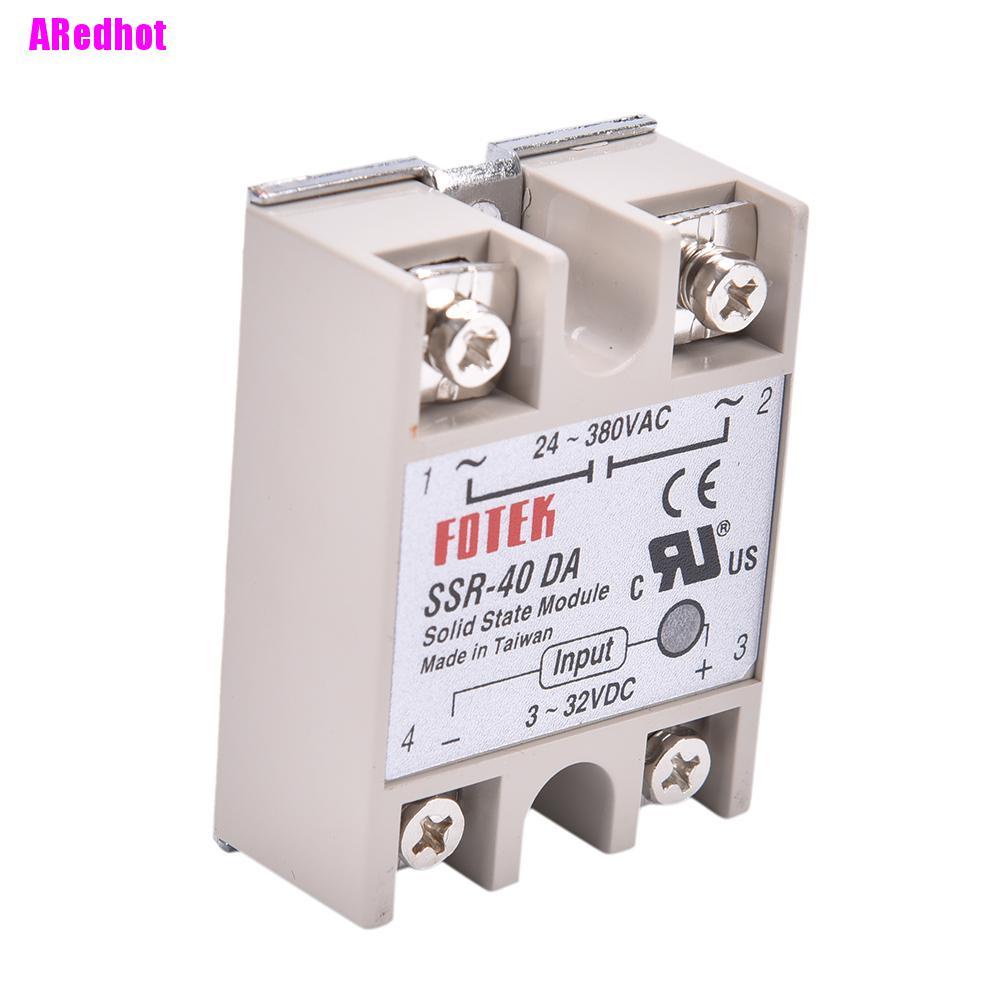 Rơ Le Bán Dẫn Ssr 40a Ssr-40Da 40a Dc Kèm Điều Khiển