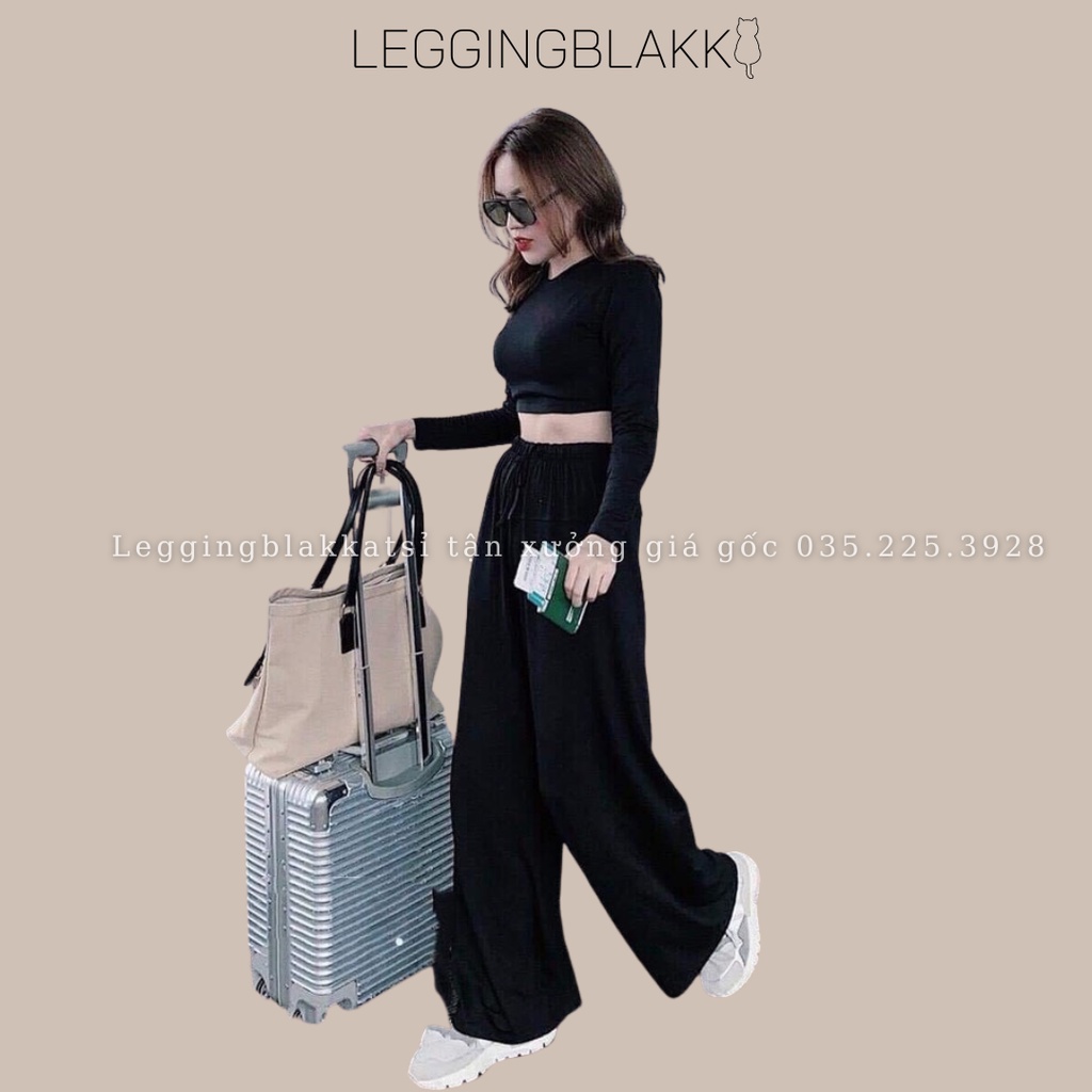 Quần ống rộng đũi lụa nhiều màu cạp chun co giãn dáng suông 925