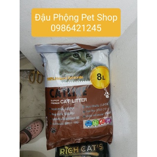 Cát vệ sinh cho mèo( cát like 8lit mùi cafe)