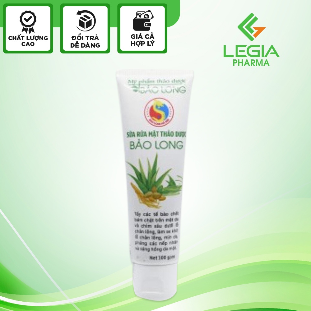 Sữa rửa mặt thảo dược Bảo Long LG22 tẩy tế bào chết, se khít lỗ chân lông, giúp sáng hồng da - Legia Pharma