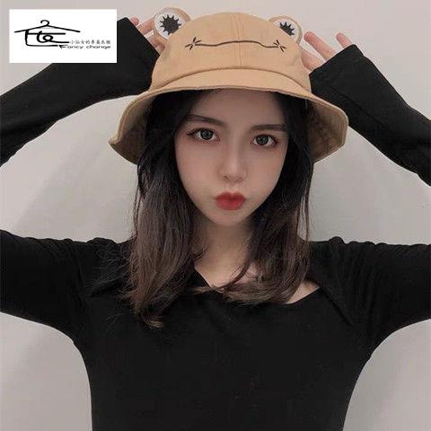 Mũ Tai Bèo Chống Nắng In Hình Chú Ếch Dễ Thương Vui Nhộn Thời Trang Xuân Hè Cho Nữ