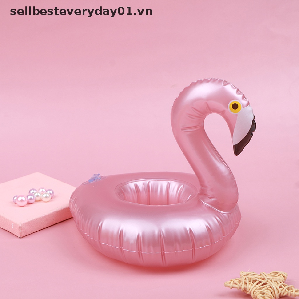 Giá Đỡ Cốc / Đồ Chơi Hình Chim Hồng Hạc Bơm Hơi Mini Dễ Thương