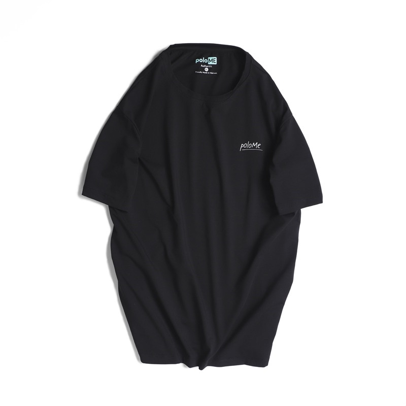 Áo thun nam trơn, tay ngắn - Áo phông nam có logo PoloME form rộng , cổ tròn, vải co giãn, không nhăn AN2 | BigBuy360 - bigbuy360.vn