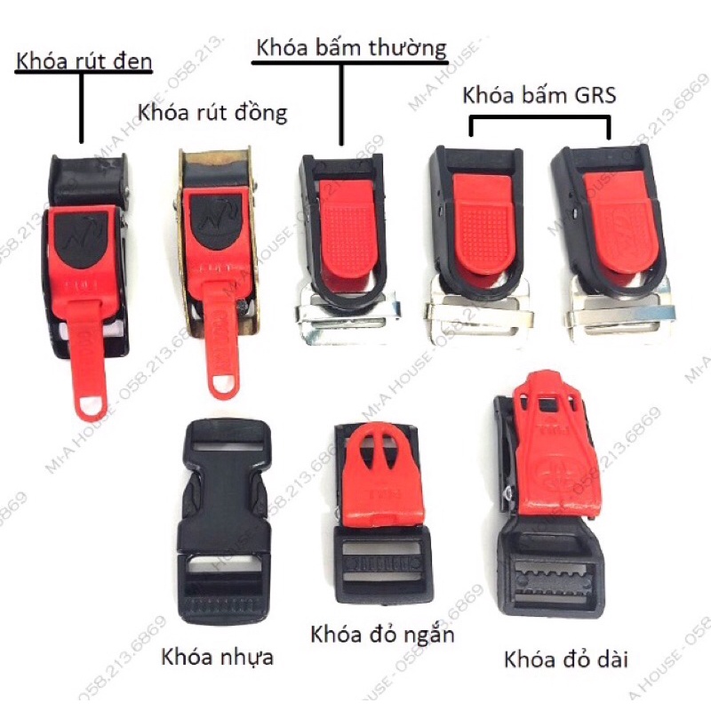 Khoá cài dây mũ bảo hiểm , day đeo Balo , dây đai sinh tồn