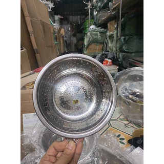 Rá inox vo gạo, rá inox đựng rau thơm 18-30cm
