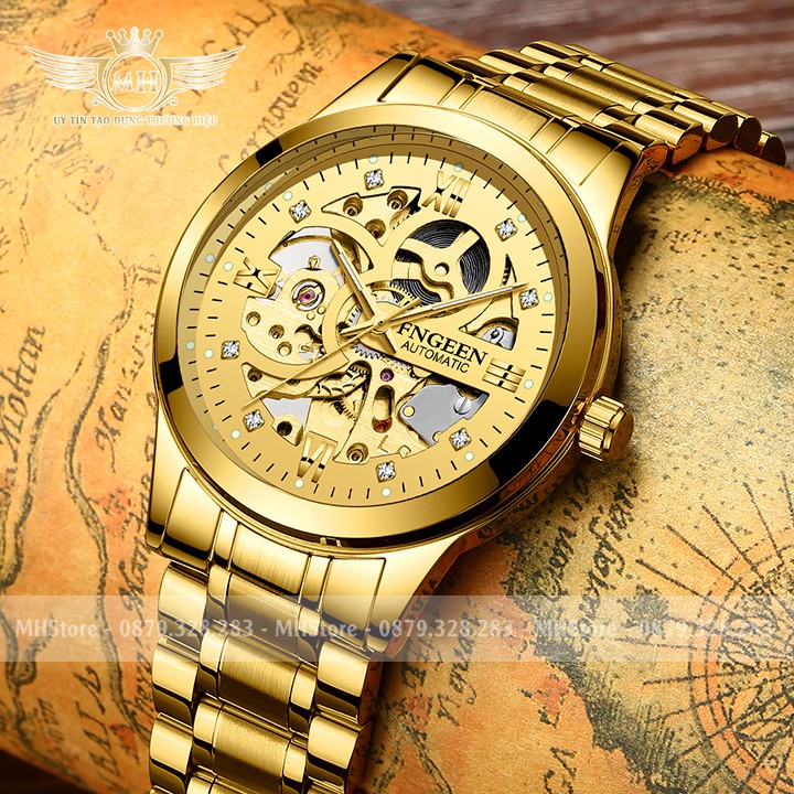 Đồng hồ cơ nam Fngeen 6018 cơ lộ máy, automatic tự động, dây thép không gỉ cao cấp chính hãng [Tặng tháo dây] | BigBuy360 - bigbuy360.vn
