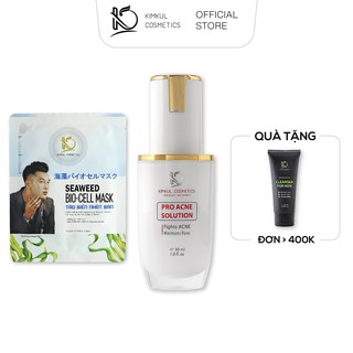 Combo mụn cho Nam KimKul gồm Pro Acne Solution và Mặt nạ Seaweed (Tặng Sữa rửa mặt bill trên 300K) thumbnail