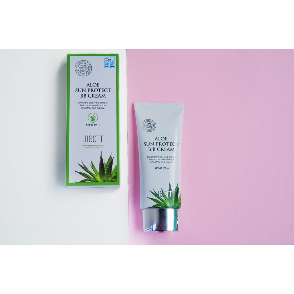 Kem nền BB chống nắng Hàn Quốc JIGOTT Aloe Sun Protect BB Cream - SPF41 PA++ 50ml | BigBuy360 - bigbuy360.vn