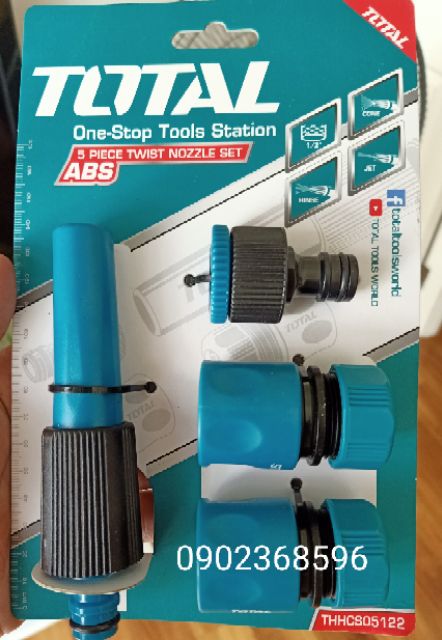 Bộ 5 khớp nối vòi xịt tưới cây TOTAL THHCS05122