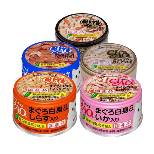 Pate mèo Inaba Ciao 85gr dạng lon( mix đủ v )