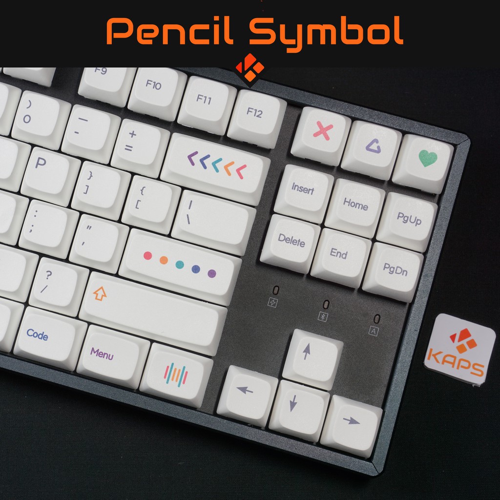 Keycap PENCIL SYMBOL - XDA - Thick PBT - Dyesub - 181 nút cho bàn phím cơ (Filco, Leopold, IKBC, Edra, keychron)