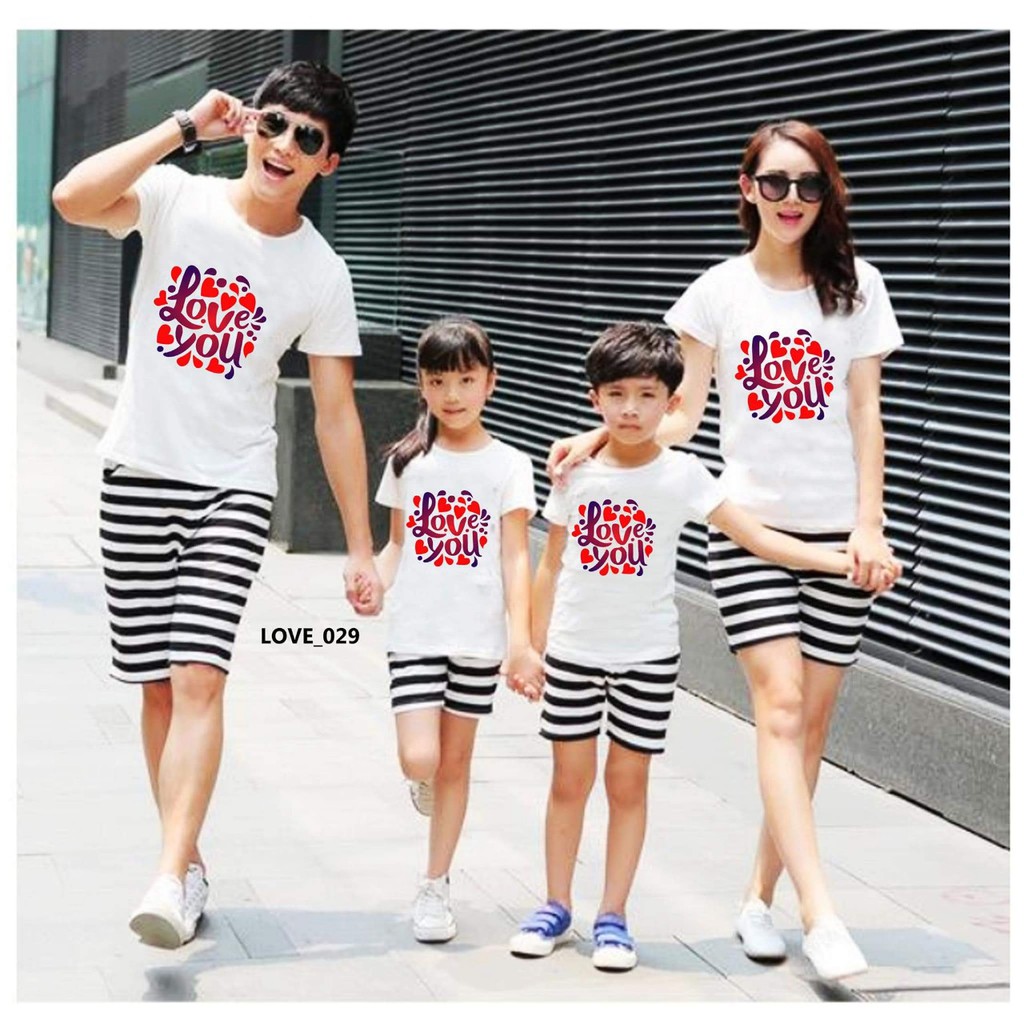 áo thun gia đình love sắc màu giá sỉ