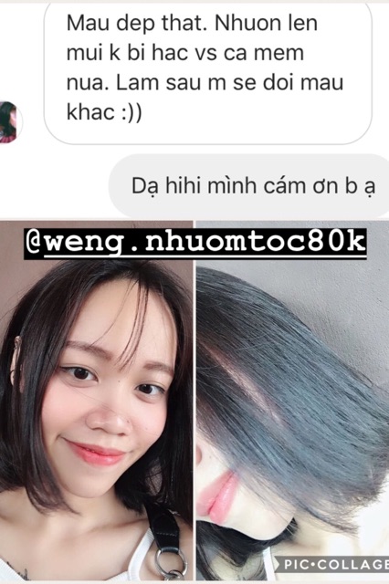 Nhuộm tóc màu đen tuyền