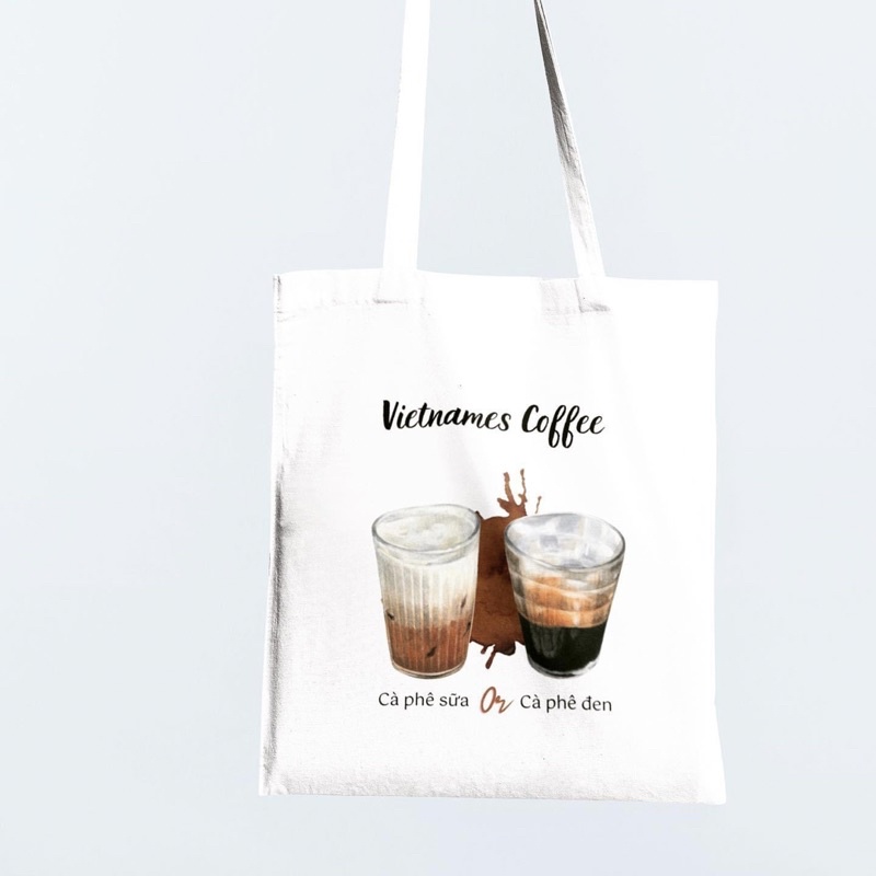 Túi tote in theo yêu cầu hình cà phê