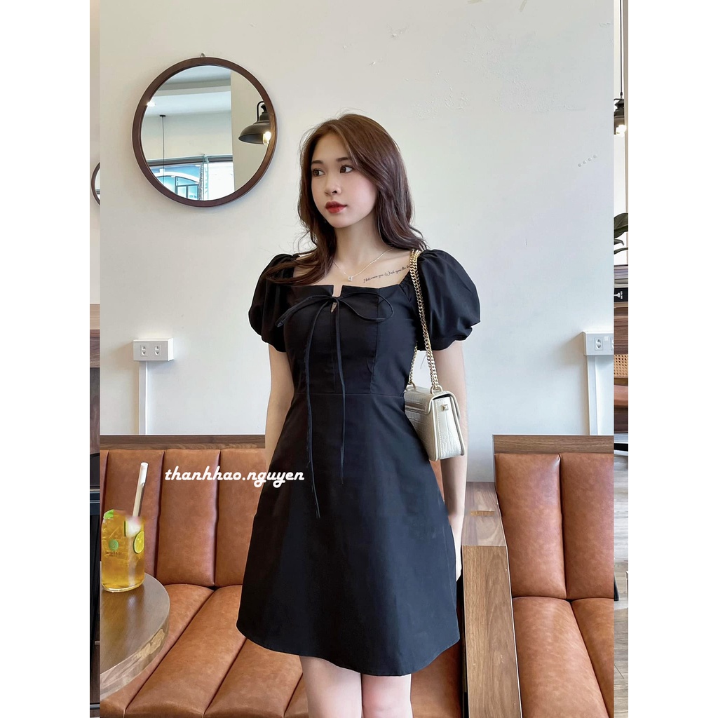 (Có Video/Sẵn) Nabi Dress_Đầm Nữ Váy Nữ Váy Trắng Đầm Trắng Đầm Trễ Vai Thắt Yếm Cột Nơ (Ảnh thật ở cuối) | BigBuy360 - bigbuy360.vn