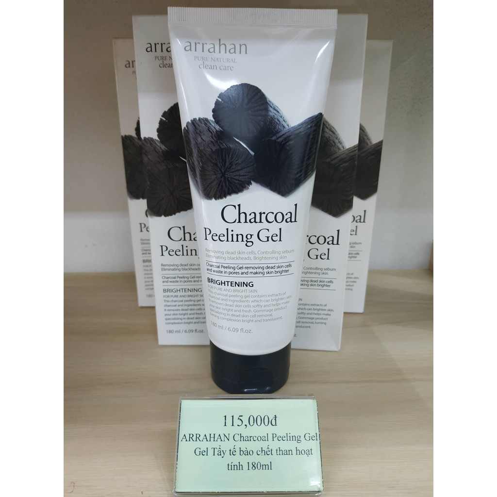 Gel tẩy tế bào da chết chiết xuất từ than hoạt tính - ARRAHAN Charcoal Peeling tabiho tabiho