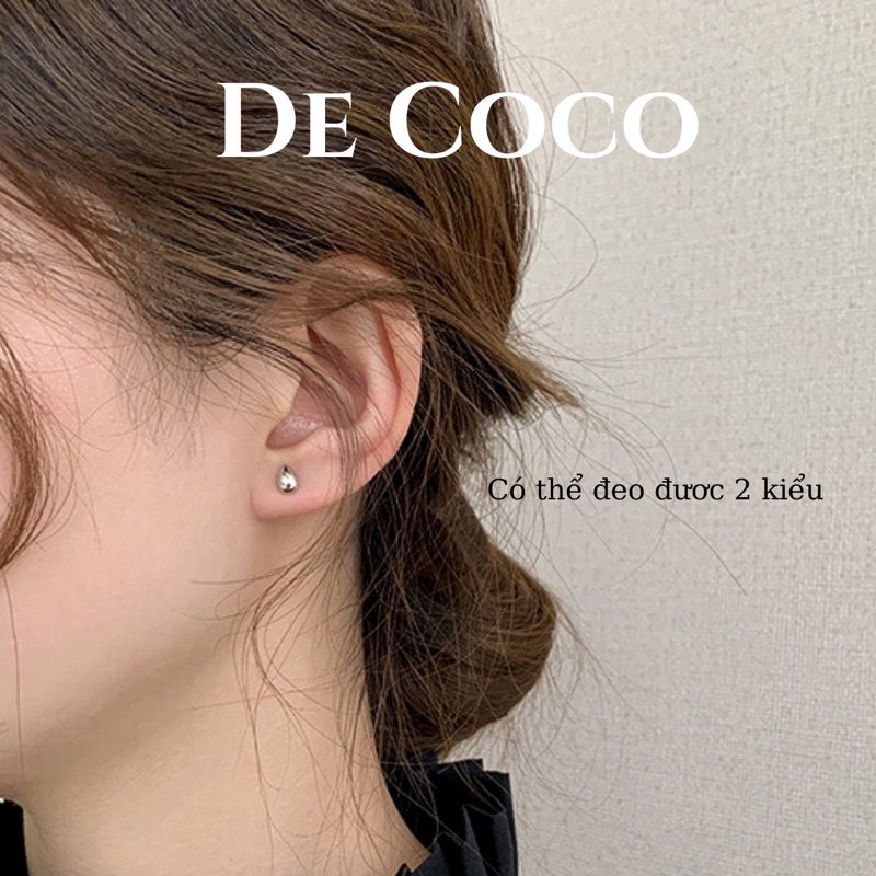 Khuyên tai nữ giọt nước đính đá Lillia decoco.accessories