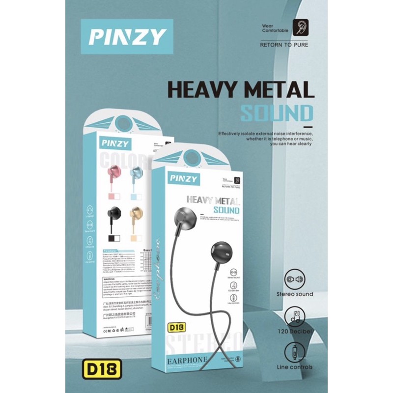 Tai Nghe Pinzy D18 Series Bằng Kim Loại Chất Lượng Cao | BigBuy360 - bigbuy360.vn