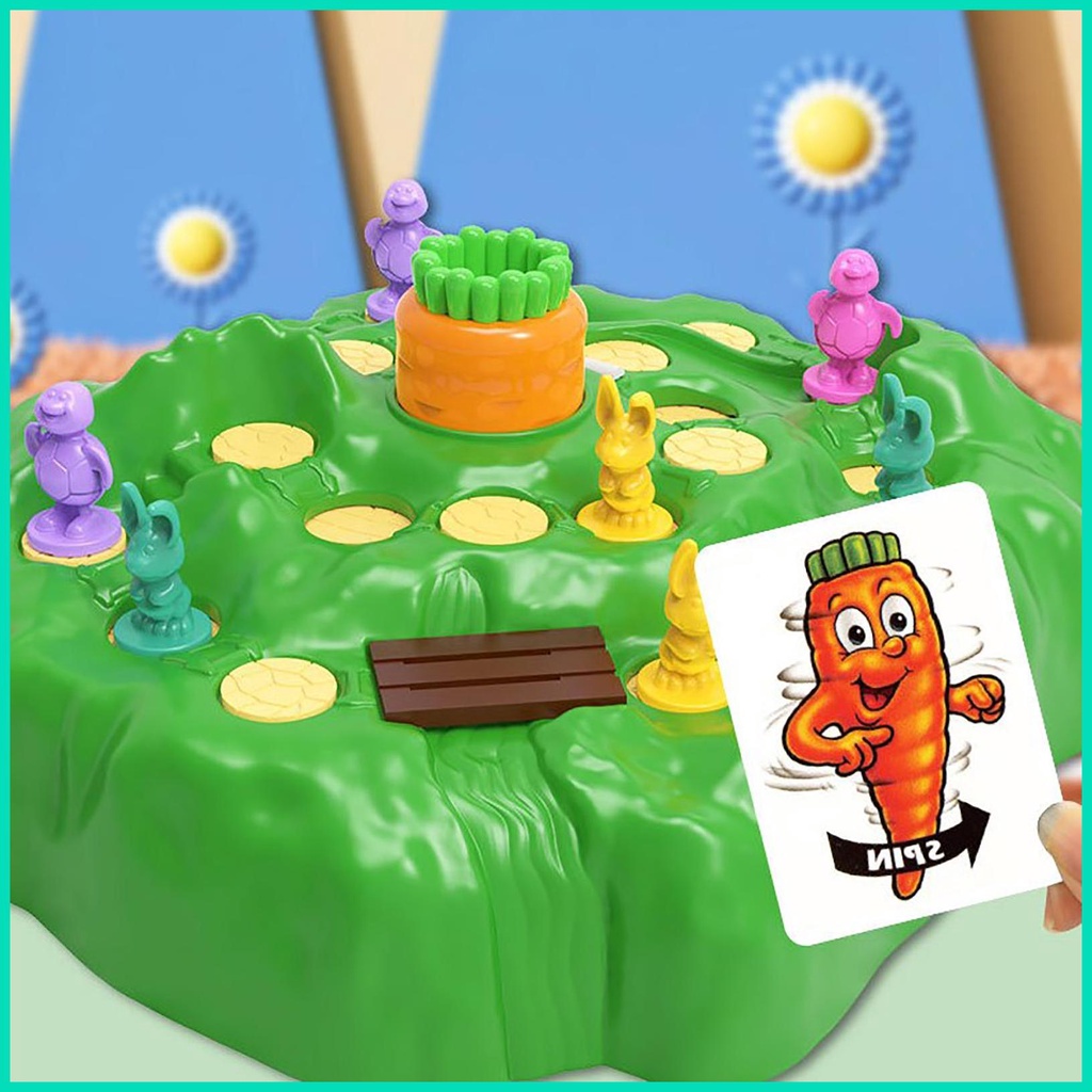 Bộ Trò Chơi Board Game Bẫy Thỏ / Rùa / Đường Đua Thỏ Di Động Dễ Mang Theo
