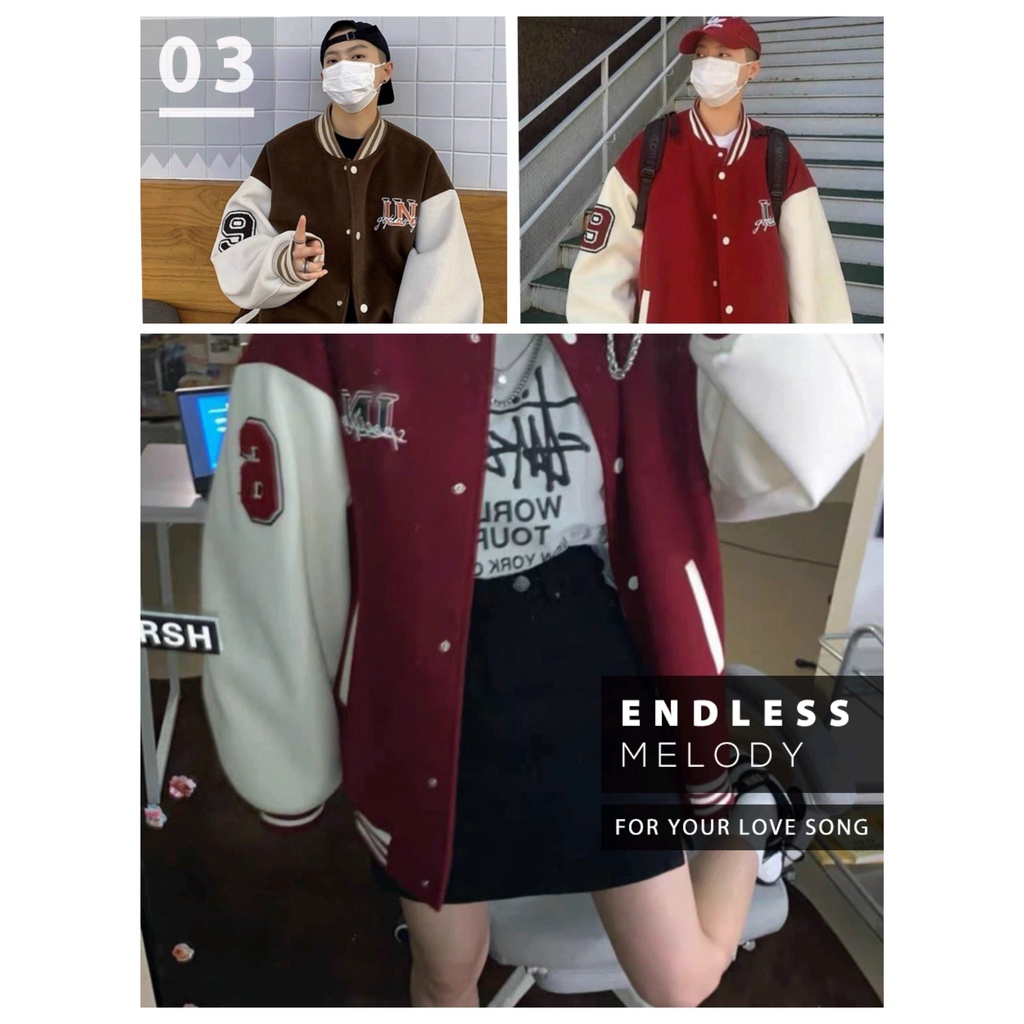 Áo khoác Bomber UNISEX Nam Nữ style Hàn chất Nỉ in logo LN cực hot TPMCkhoac49