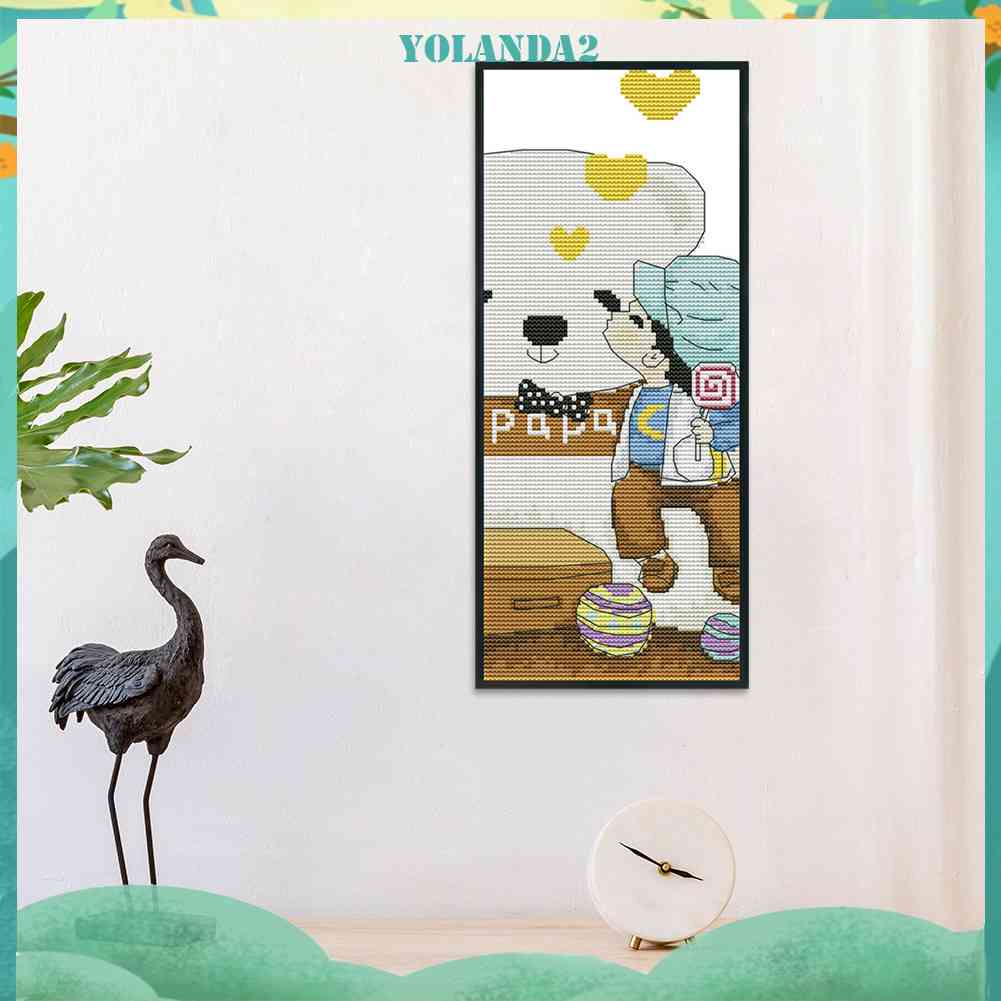 Bộ Tranh Thêu Chữ Thập Tự Làm 14CT Hình Hoạt Hình Xinh Xắn