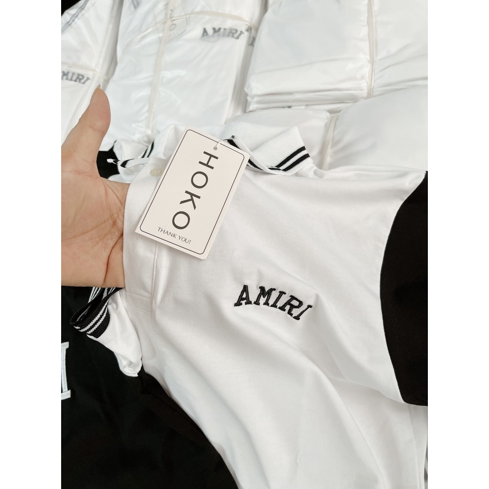 Áo thun nam POLO AMIRI vải cotton thoáng mát dày,chuẩn form,trẻ trung,phong cách