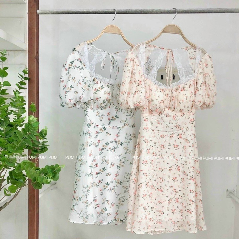 Đầm hoa cut out hở lưng