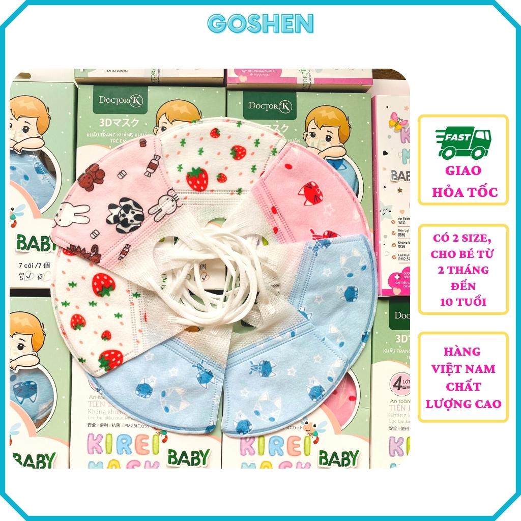 Khẩu Trang Em Bé, Trẻ Em Kháng Khuẩn 3D Doctor K Kirei Mask
