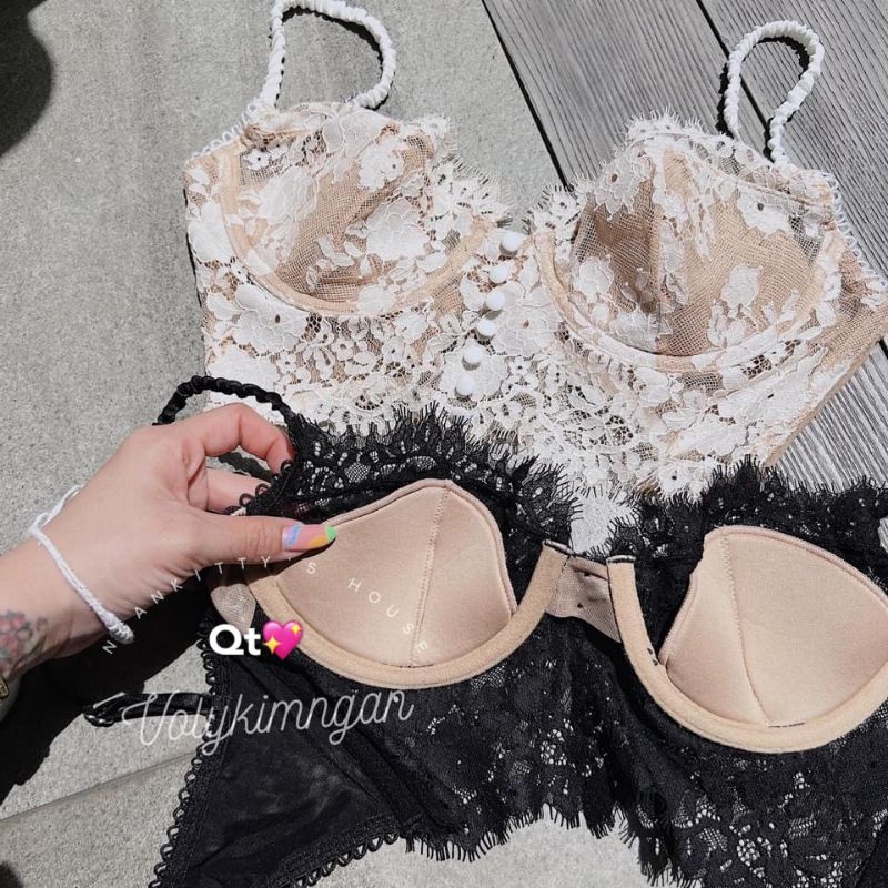 Áo bra ren khuy bọc