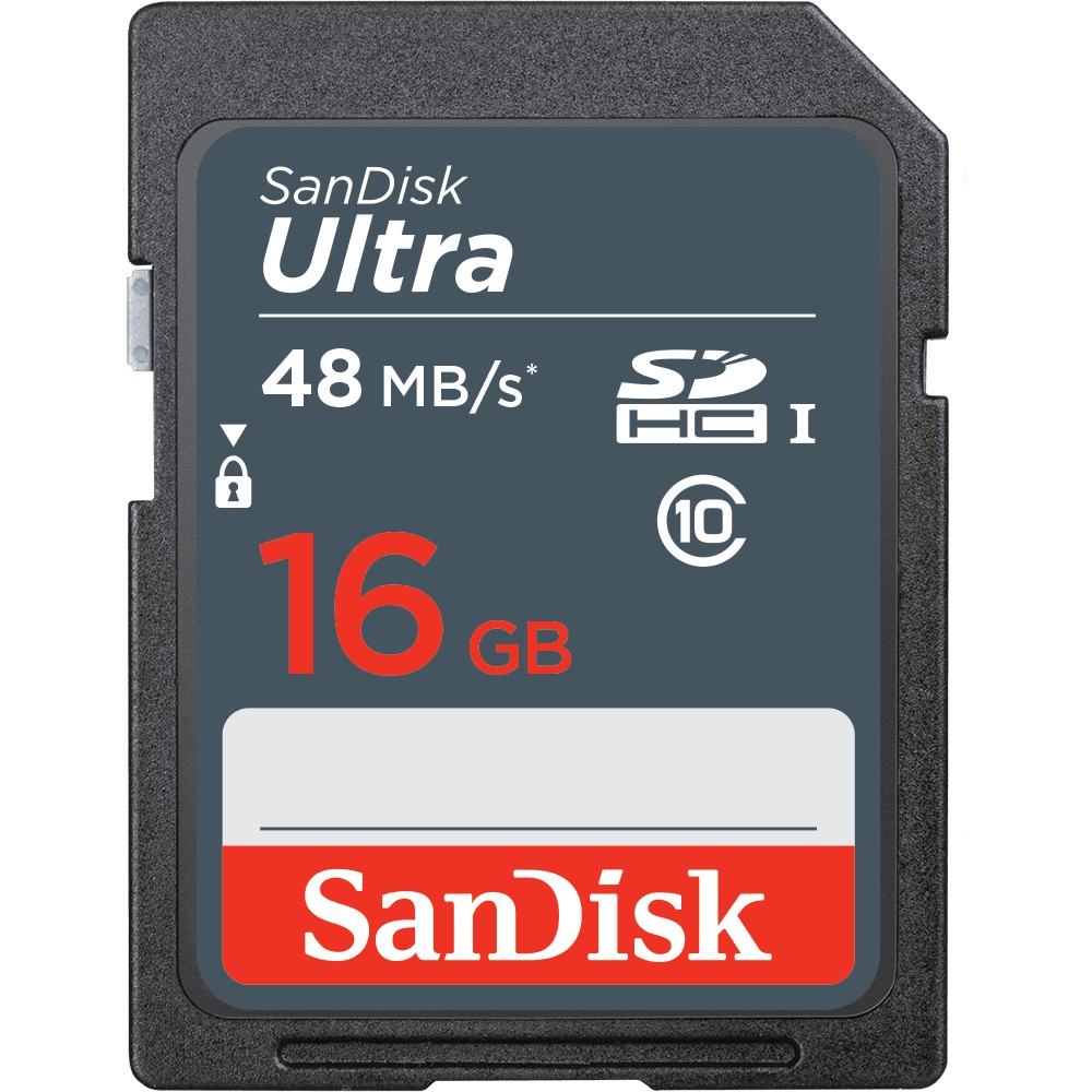 Thẻ nhớ Máy Ảnh SDHC SanDisk Ultra 320x 16GB Class 10 UHS-I 80MB/s (Đen)