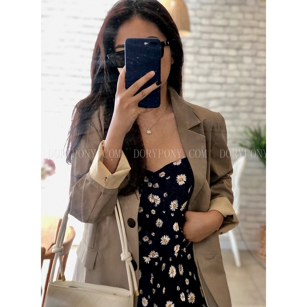 (Thiết Kế Cao Cấp) - Áo Khoác BLAZER TRƠN LÓT LỤA HANNY 2 lớp – AKTK002 - Designed by DoryPony